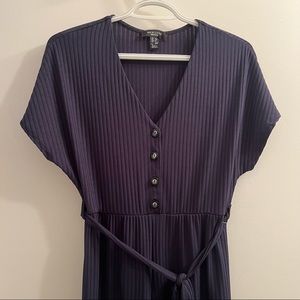 Ribbed Jumpsuit - New Look Petite - Navy Size 6